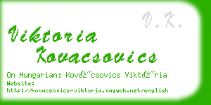 viktoria kovacsovics business card